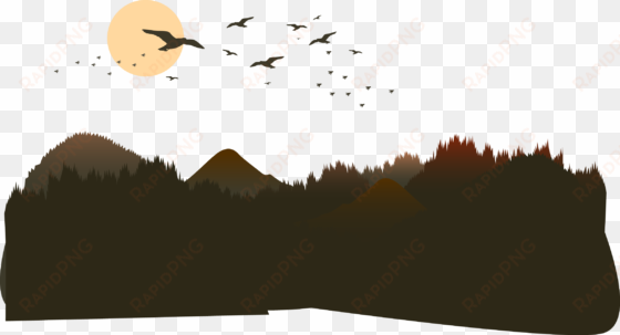 the mountains of the mountain vector - mountain silhouette vector png