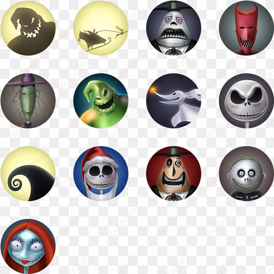 the nightmare before christmas icon pack by louie mantia - main characters in the nightmare before christmas