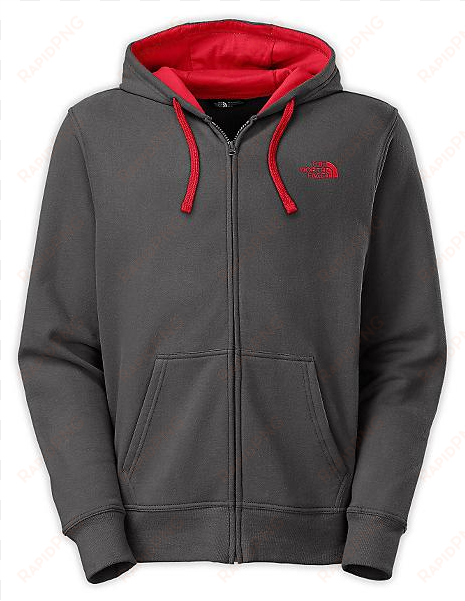 the north face embroidered logo full zip hoody men's - hoodie