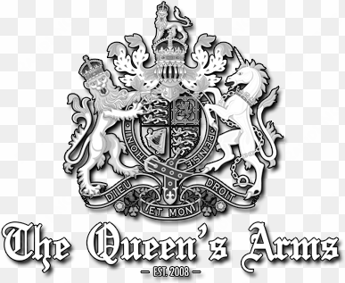 the queen's arms logo which includes the british coat - british coat of arms png