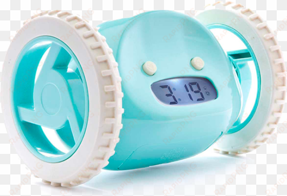 the running-away alarm clock of alarm clocky run - clocky - alarm clock on wheels