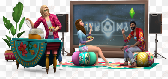 the sims 4 movie hang out - kino domowe the sims 4