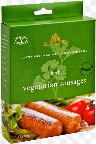 the soy works herb vegetarian sausages - vegan sausages nz