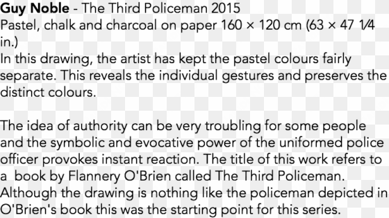 the third policeman 2015 pastel, chalk and charcoal - number