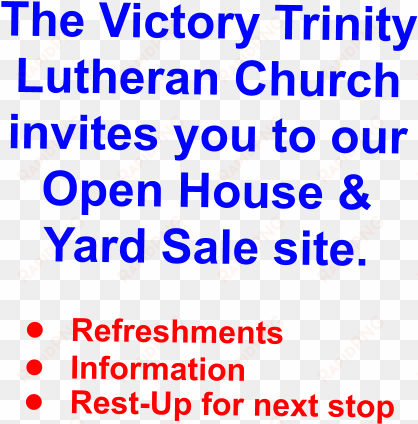 the victory trinity lutheran church invites you to - victory trinty lutheran church