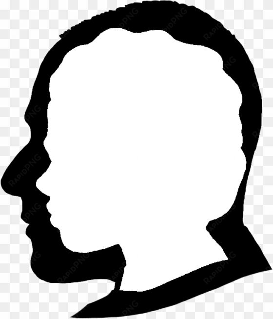 the woman in the man's head png, head silhouette