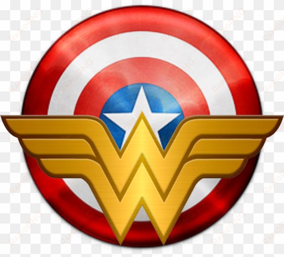 the wonder cap project logo - wonder woman and captain america symbol