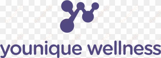 the younique wellness logo's look is based on a molecular - graphic design