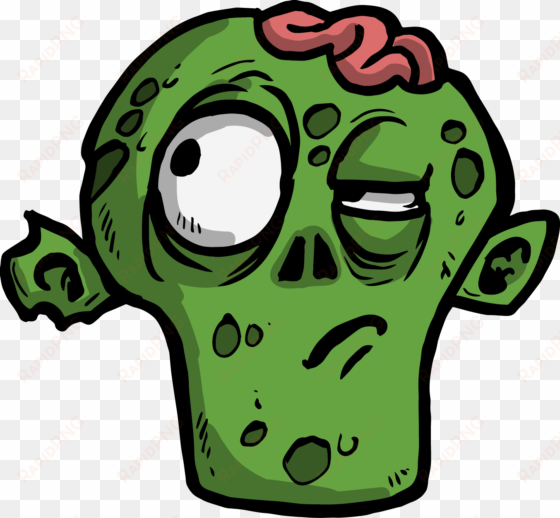 the zombie thinking - cartoon zombie face png