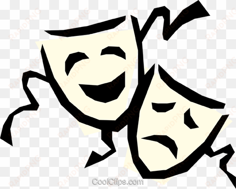 theatre masks royalty free vector clip art illustration - theatermasken png