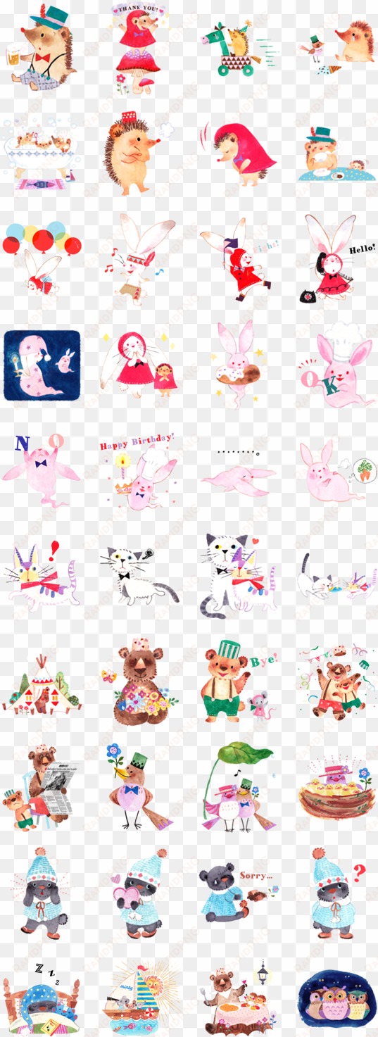 these line stamps designed by yukako ohde whichare - line friends lovely sticker