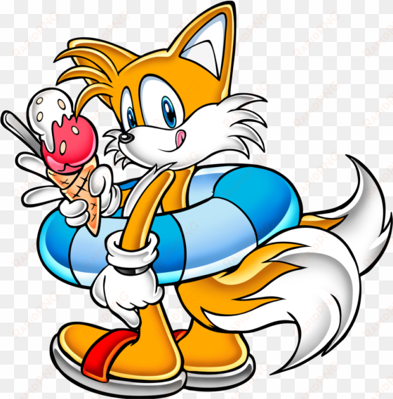 they just have oval-ish lumps with no features on them - tails sonic adventure art