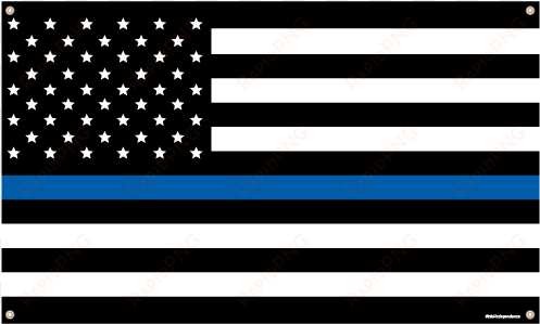 thin blue line american flag banner - american flag styles