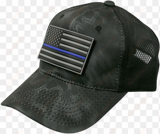 thin blue line black kryptek camo hat with patch - black patagonia hat