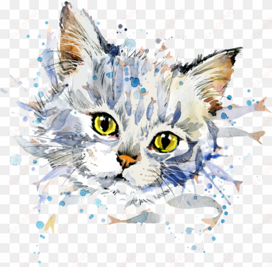 this beautiful painted picture of a cat with little - design art 'cute kitten with blue stars' oil painting