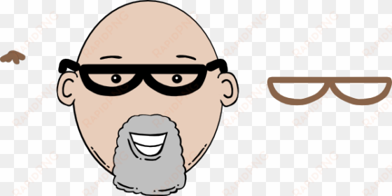 This Free Clipart Png Design Of Bald Man Face Cartoon transparent png image