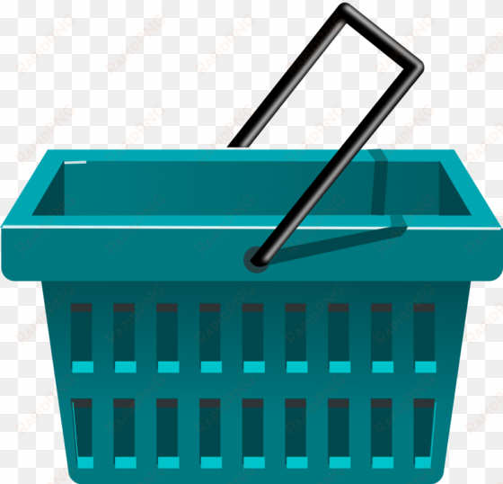 this free clipart png design of blue basket