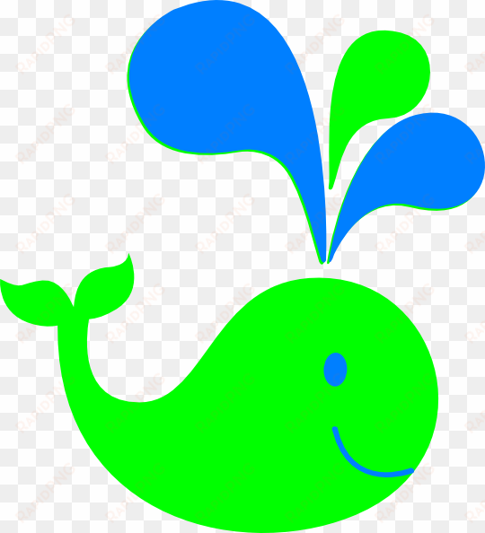 this free clipart png design of blue green whale