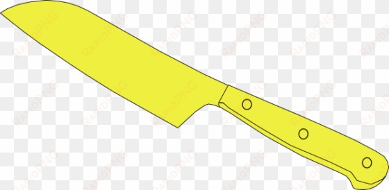 this free clipart png design of chef knife yellow