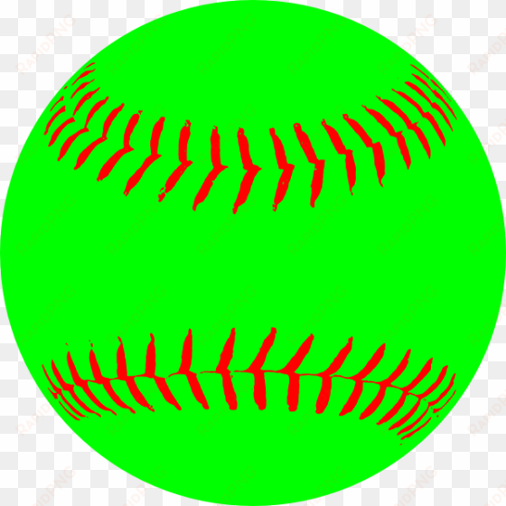 this free clipart png design of green softball clipart