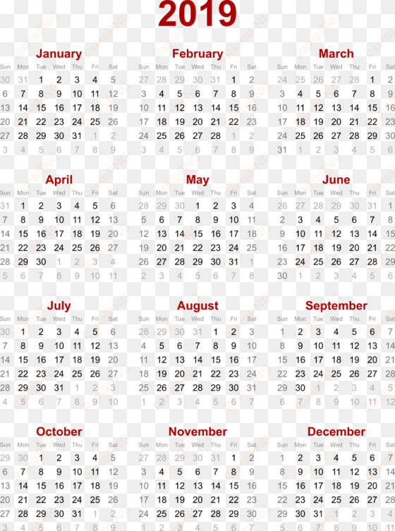 this free icons png design of 2019 calendar