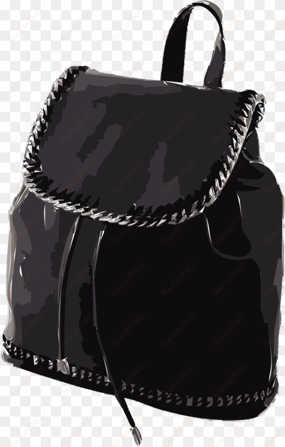 this free icons png design of black leather backpack