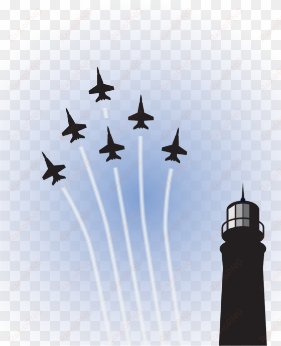 this free icons png design of blue angels over lighthouse