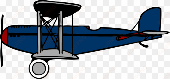 this free icons png design of blue biplane with red