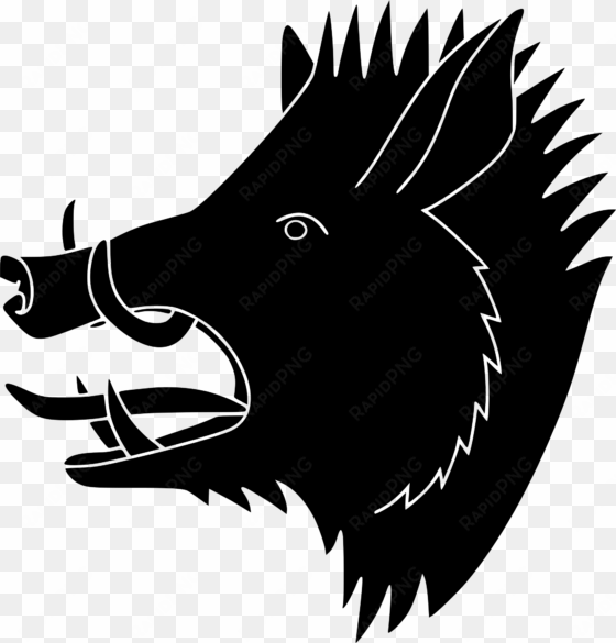 this free icons png design of boar solid face