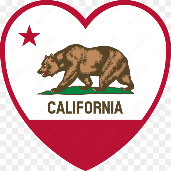 this free icons png design of california flag heart