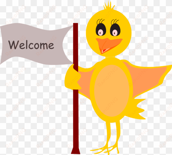 this free icons png design of cartoon bird with welcome