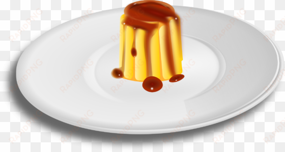 this free icons png design of creme caramel on plate