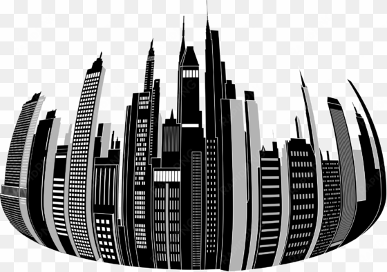 this free icons png design of distorted city skyline