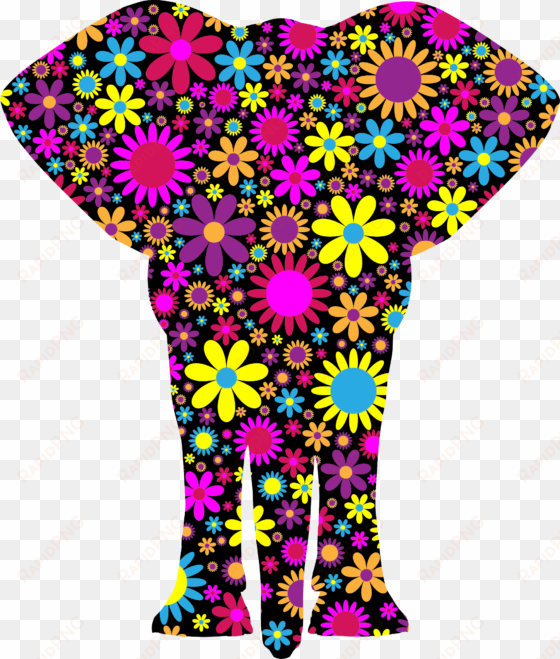 this free icons png design of floralific pattern elephant