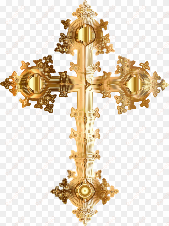 this free icons png design of golden ornate cross no