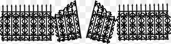 this free icons png design of iron fence with broken