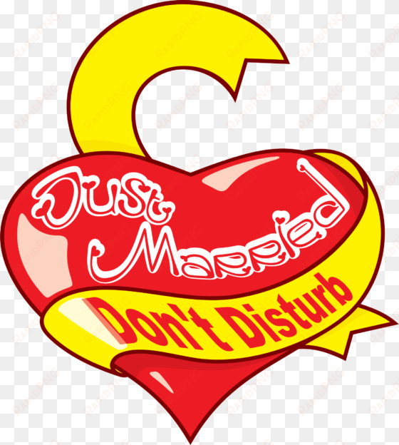 this free icons png design of 'just married' heart