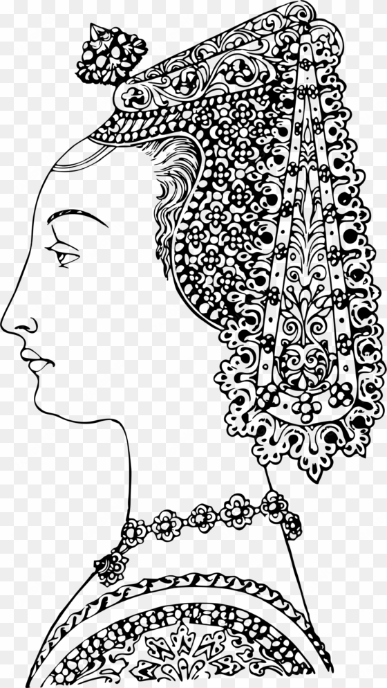 this free icons png design of lady with ornate headdress