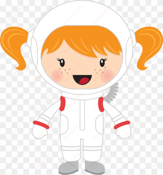 this free icons png design of little girl astronaut