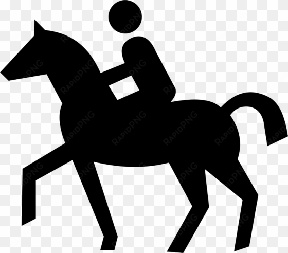 this free icons png design of man riding horse icon