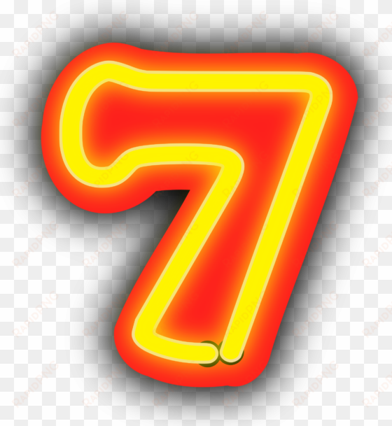 this free icons png design of neon numerals-7
