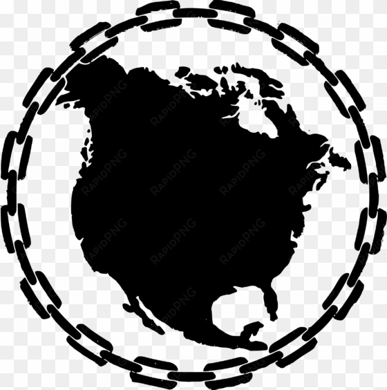 this free icons png design of north america in chains