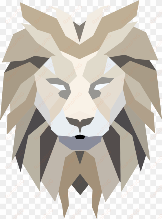 this free icons png design of polygonal lion face