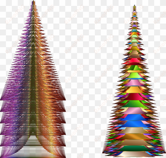 this free icons png design of prismatic christmas trees