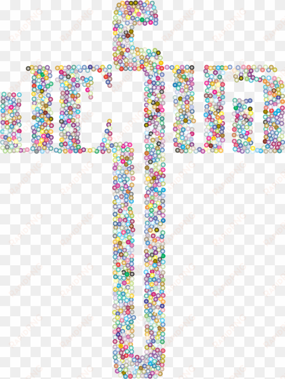 this free icons png design of prismatic jesus cross