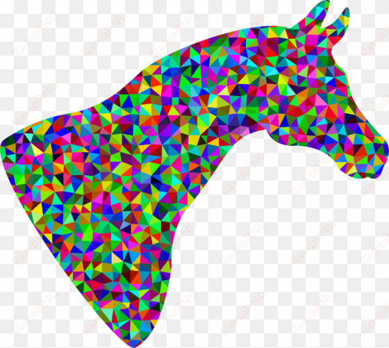 this free icons png design of prismatic low poly horse