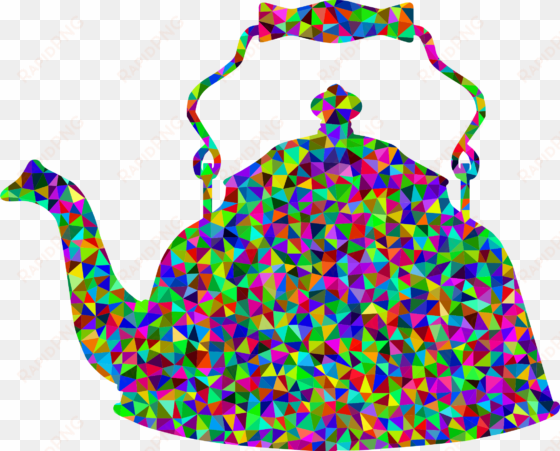 this free icons png design of prismatic low poly teapot
