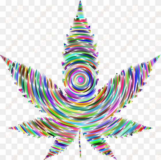 this free icons png design of prismatic marijuana leaf