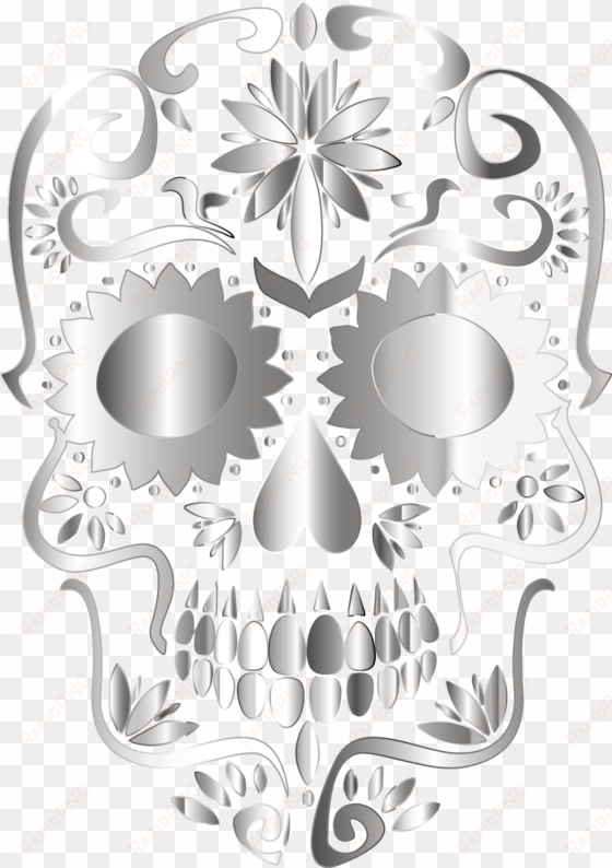 this free icons png design of prismatic sugar skull