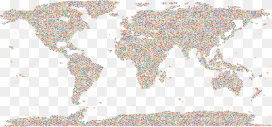 this free icons png design of prismatic world map triangularized